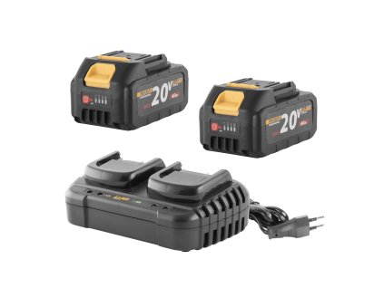 Sada dvě baterie 20V 4Ah Procraft 20/4 ATA-40B a nabíječka na dvě baterie 20/2