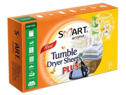 Smart Aroma vonné ubrousky do sušičky Summer Fresh – 32 ks (antistatické, pro měkčí prádlo)  Vonné ubrousky do sušičky, Summer Fresh, antistatické, 32 ks