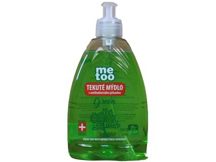 Me Too antibakteriální tekuté mýdlo Green 500 ml – Tea Tree olej + limetkový extrakt  Antibakteriální mýdlo na ruce s Tea Tree a limetkou, 500 ml