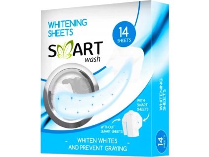 SMART bělicí ubrousky do praní na bílé prádlo – proti zašednutí, 14 ks  Proti zašednutí bílého prádla, 14 ks, Smart