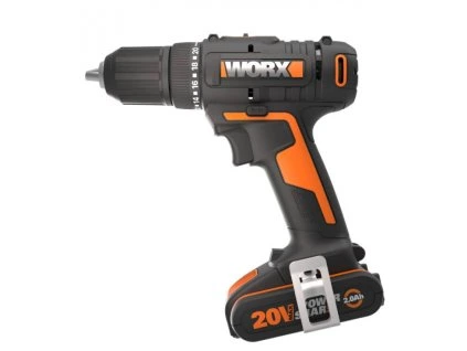 WX108 - Aku vrtačka šroubovák 20V 45Nm 2x2Ah - Powershare