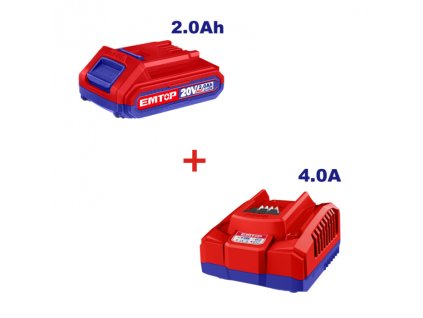 SET - nabíječka 20V 4.0A + akumulátor 20V 2.0Ah