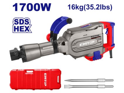 Bourací kladivo 1700W 45J SDS Hex