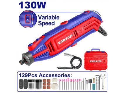 Přímá bruska 130W 129ks příslušenství