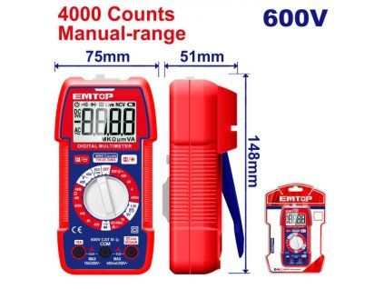 Digitální multimetr 600V RMS 4000 Manual