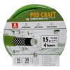 Zelená zahradní hadice Procraft PR-4GH1315 4 vrstvy, 1/2" 15 m