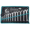 GK TOOLS Sada plochých klíčů, matné 12 dílů | 6-32 mm, textilní obal
