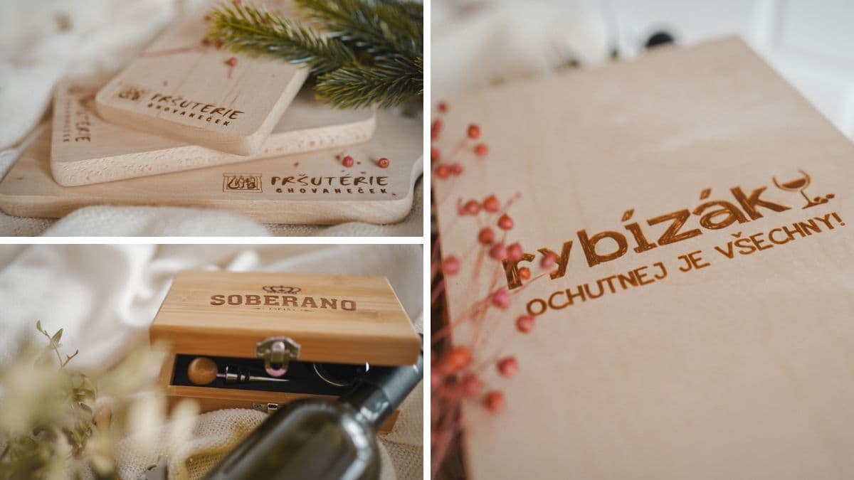 Stylové firemní vánoční dárky ze dřeva 2025, které potěší vaše klienty