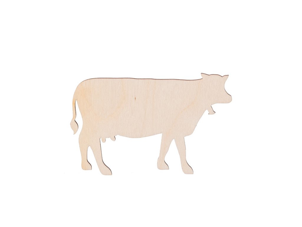 Dřevěná kráva 10 x 6 cm