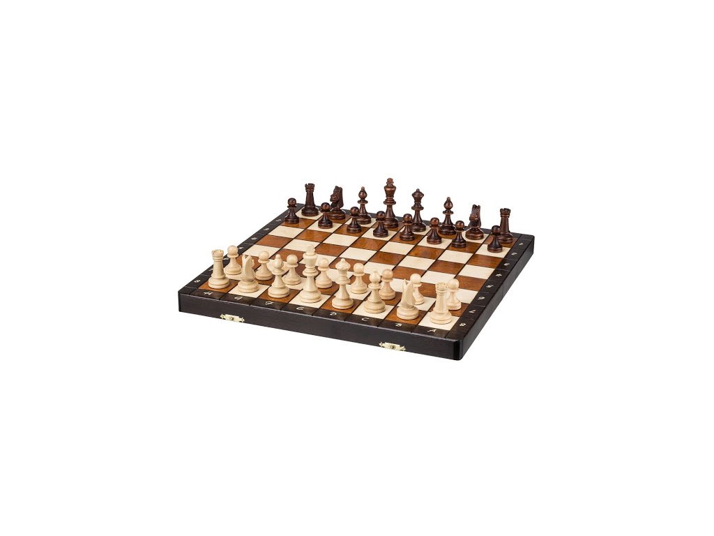 Velké magnetické dřevěné šachy