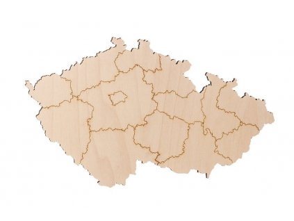 Dřevěná mapa České republiky