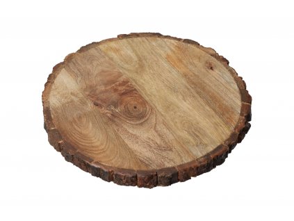 Podložka z mangového dřeva s kůrou - 30 cm