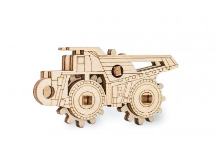 Malé dřevěné mechanické 3D puzzle - Belaz