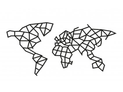 Nástěnné dřevěné puzzle - Mapa světa