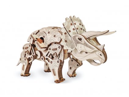 Dřevěné mechanické 3D puzzle - Triceratops