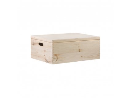 Dřevěný box s víkem 60 x 40 x 23 cm