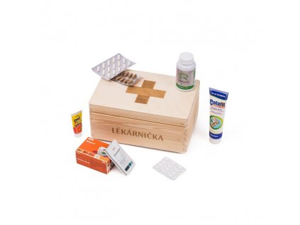 Dřevěný box - lékárnička