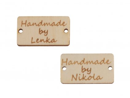 Cedulka HANDMADE s vlastním jménem