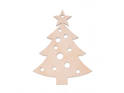 Dřevěná vánoční ozdoba - stromeček