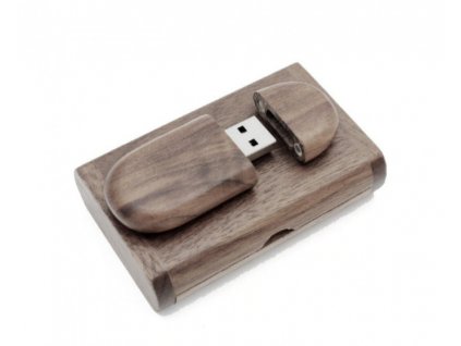 Dřevěný USB disk 32GB - tmavý