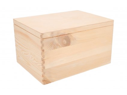 Dřevěný box s víkem 40 x 30 x 24 cm bez rukojeti