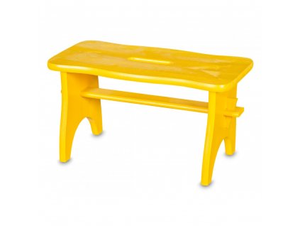 Dřevěná stolička - žlutá