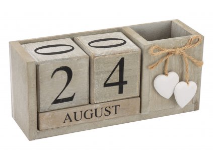 Dřevěný kalendář - SOLID HEART