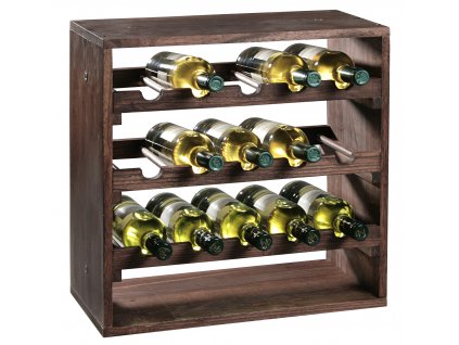 Borovicový stojan na víno III - 50 x 50 x 25 cm