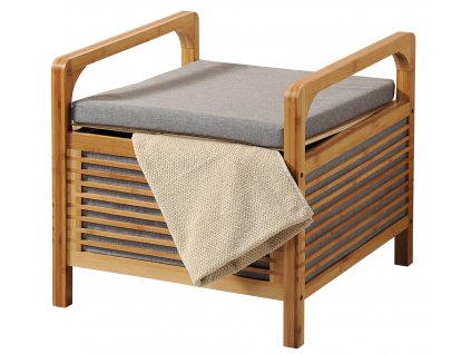 Bambusový stolek s polstrováním