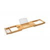 Bambusová nastavitelná polička na vanu 70-105 cm