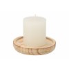 Vonná svíčka s dřevěným podstavcem - vanilka