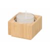 Bambusový svícen na čajovou svíčku - hranatý