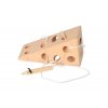 Dřevěná provlékací hra - myš v sýru