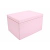 Dřevěný box s víkem 40x30x23 cm - růžový