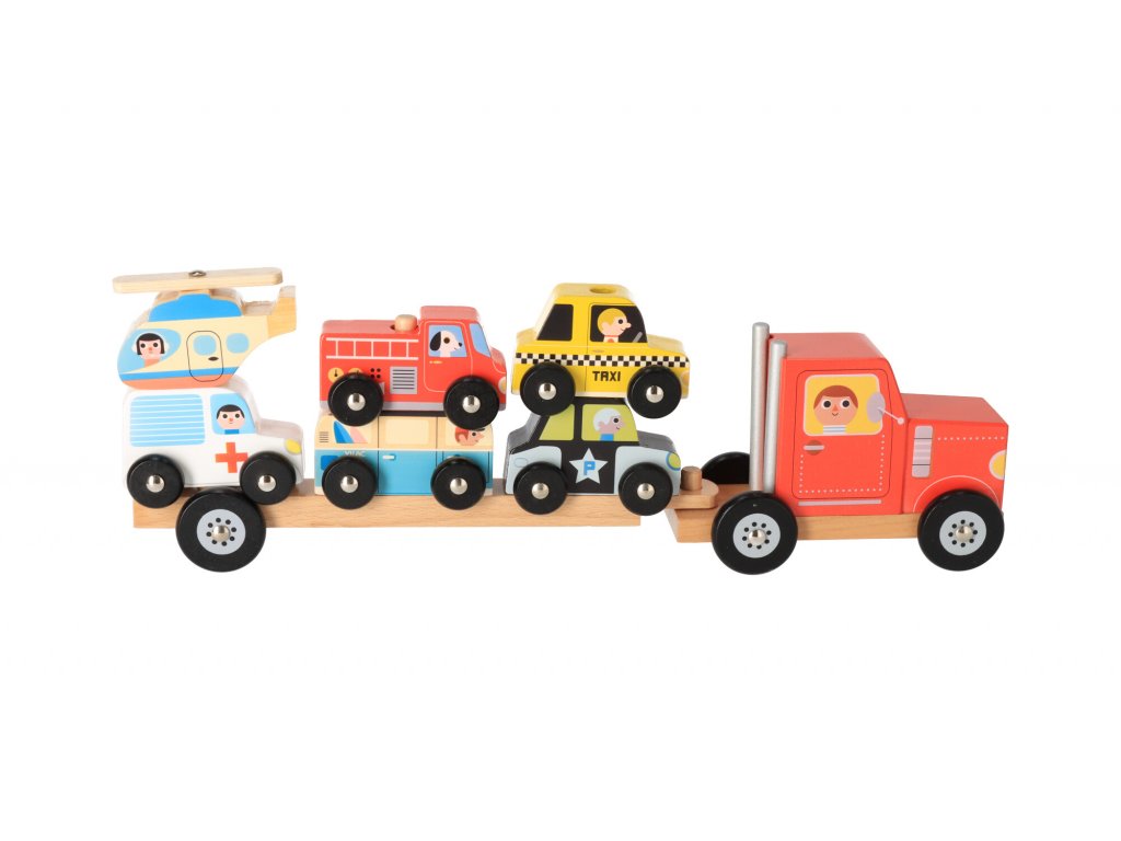 Drevená nasadzovačka - príves do auta