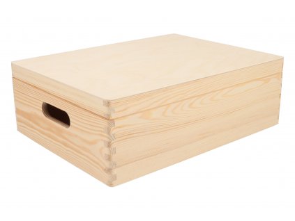 Drevený box s vekom 40 x 30 x 14 cm