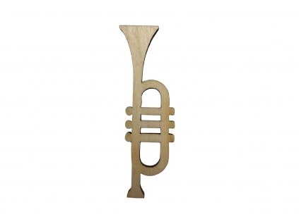 4644 1 drevena trumpeta ii 7 x 2 cm
