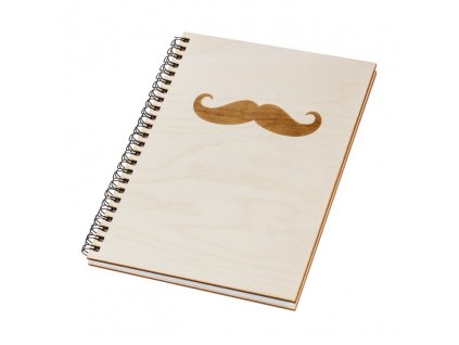 Drevený blok A5 - moustache