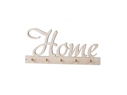 Drevený vešiak na kľúče - Home
