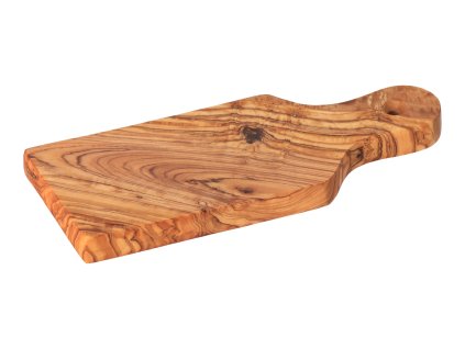 Doštička z olivového dreva s rukoväťou 23 cm
