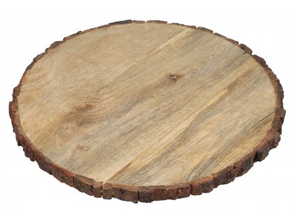 Podložka z mangového dreva s kôrou - 39 cm