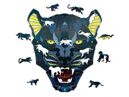 Drevené puzzle v krabičke - Panter