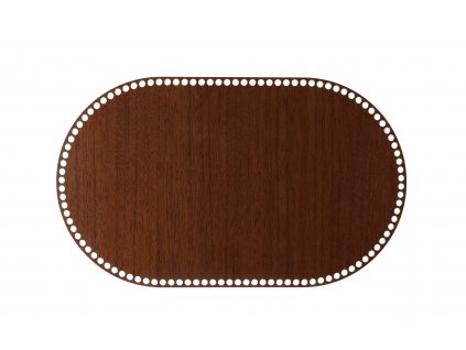 Dřevěné dno/víko na košík - ovál ořech (Zvoľte variantu 15x10 cm)