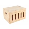 6726 1 dreveny box s vyrezy a vikem 40 x 30 x 23 cm