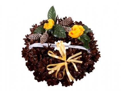 Věneček ŠIŠKOVÝ VZPOMÍNÁME hřbitovní lakovaný d20cm