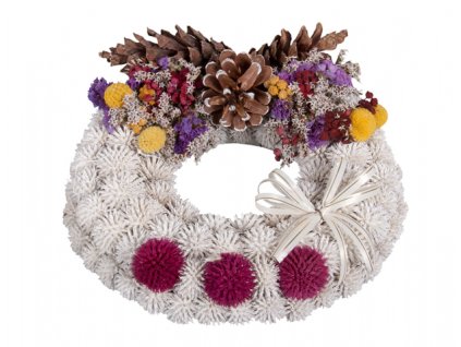 Věneček BODLÁKOVÝ VZPOMÍNÁME hřbitovní d20cm