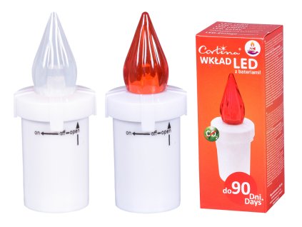Lampička hřbitovní LED 90denní blikající d5x12cm