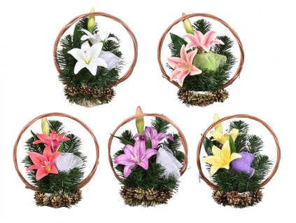 Květina LILIE PODZIM aranžmá 30cm