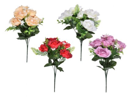 Květina RŮŽE LÉTO X6 6květů 35cm