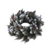 Věneček se šiškami vánoční s bílými konci umělý d40cm